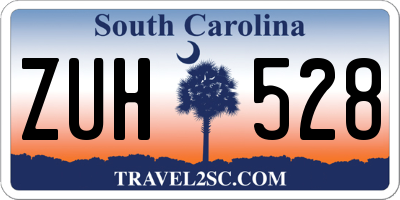 SC license plate ZUH528