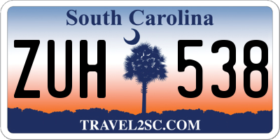SC license plate ZUH538