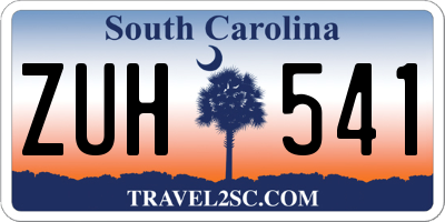 SC license plate ZUH541
