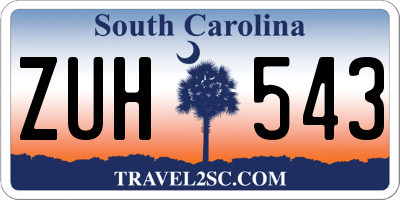 SC license plate ZUH543