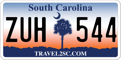 SC license plate ZUH544