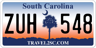 SC license plate ZUH548