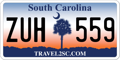 SC license plate ZUH559