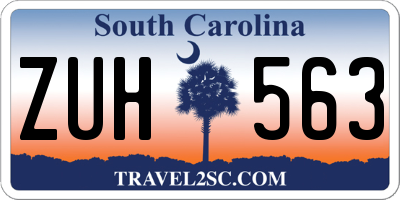 SC license plate ZUH563