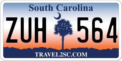 SC license plate ZUH564