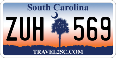 SC license plate ZUH569