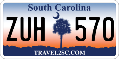 SC license plate ZUH570