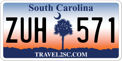 SC license plate ZUH571