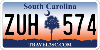 SC license plate ZUH574