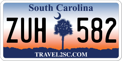 SC license plate ZUH582