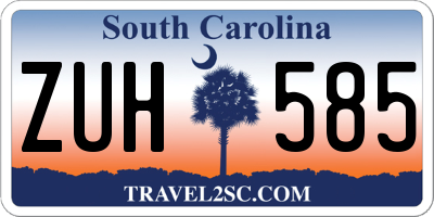SC license plate ZUH585