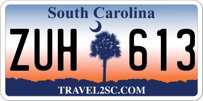 SC license plate ZUH613