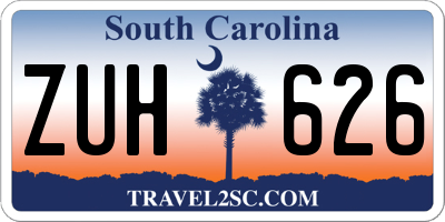SC license plate ZUH626