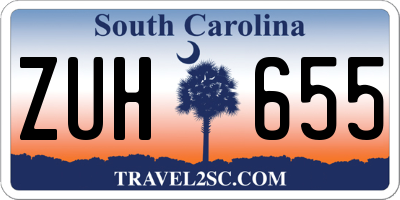 SC license plate ZUH655