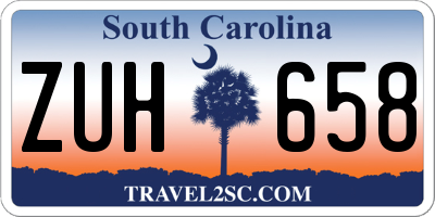 SC license plate ZUH658