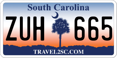 SC license plate ZUH665