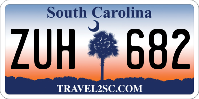 SC license plate ZUH682