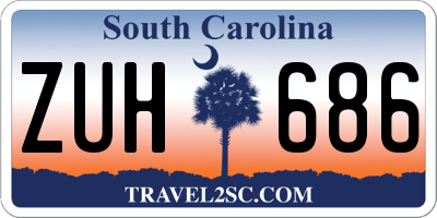 SC license plate ZUH686