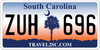 SC license plate ZUH696