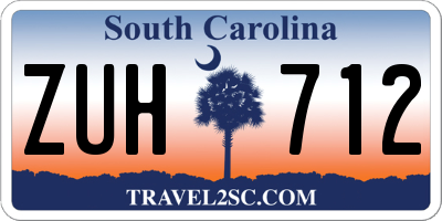 SC license plate ZUH712