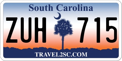 SC license plate ZUH715