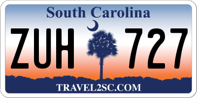 SC license plate ZUH727