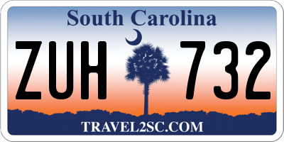 SC license plate ZUH732