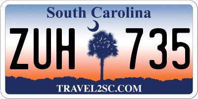 SC license plate ZUH735