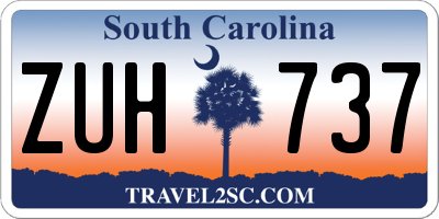 SC license plate ZUH737