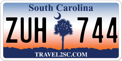 SC license plate ZUH744