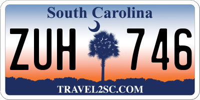 SC license plate ZUH746