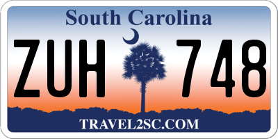 SC license plate ZUH748