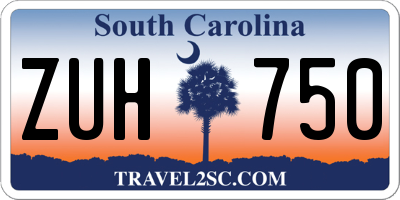 SC license plate ZUH750