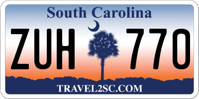 SC license plate ZUH770