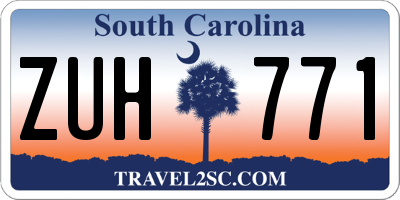 SC license plate ZUH771