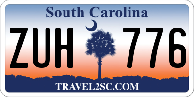 SC license plate ZUH776