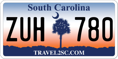 SC license plate ZUH780