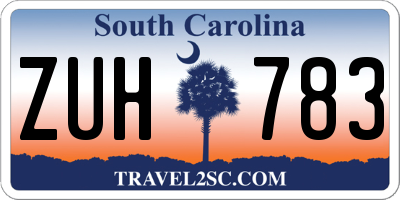 SC license plate ZUH783