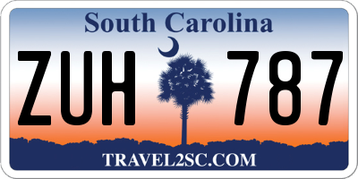 SC license plate ZUH787