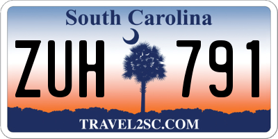 SC license plate ZUH791
