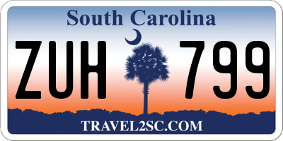 SC license plate ZUH799