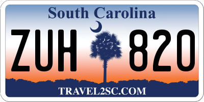 SC license plate ZUH820
