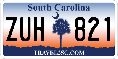SC license plate ZUH821