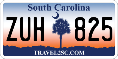 SC license plate ZUH825