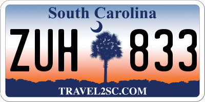 SC license plate ZUH833