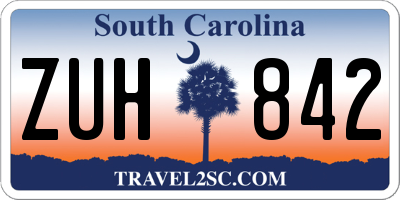 SC license plate ZUH842