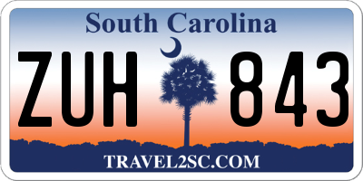 SC license plate ZUH843