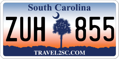 SC license plate ZUH855