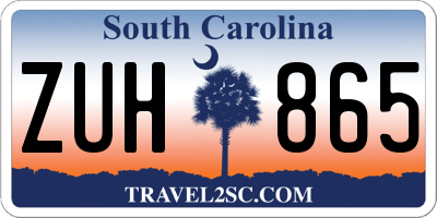 SC license plate ZUH865