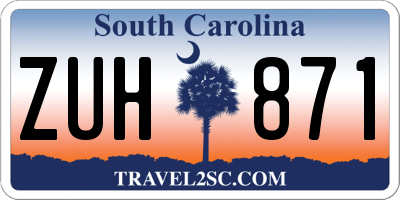 SC license plate ZUH871